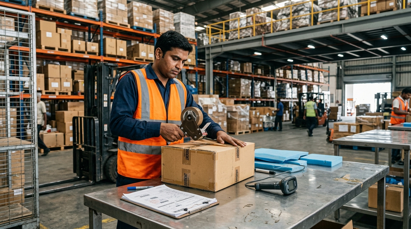 Air cargo customs inspection and international logistics dispatch counter